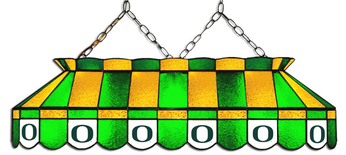 Wave 7 ORE-4112PT Oregon 40 in. Full-Size Pool Table Lamp - Green & Gold