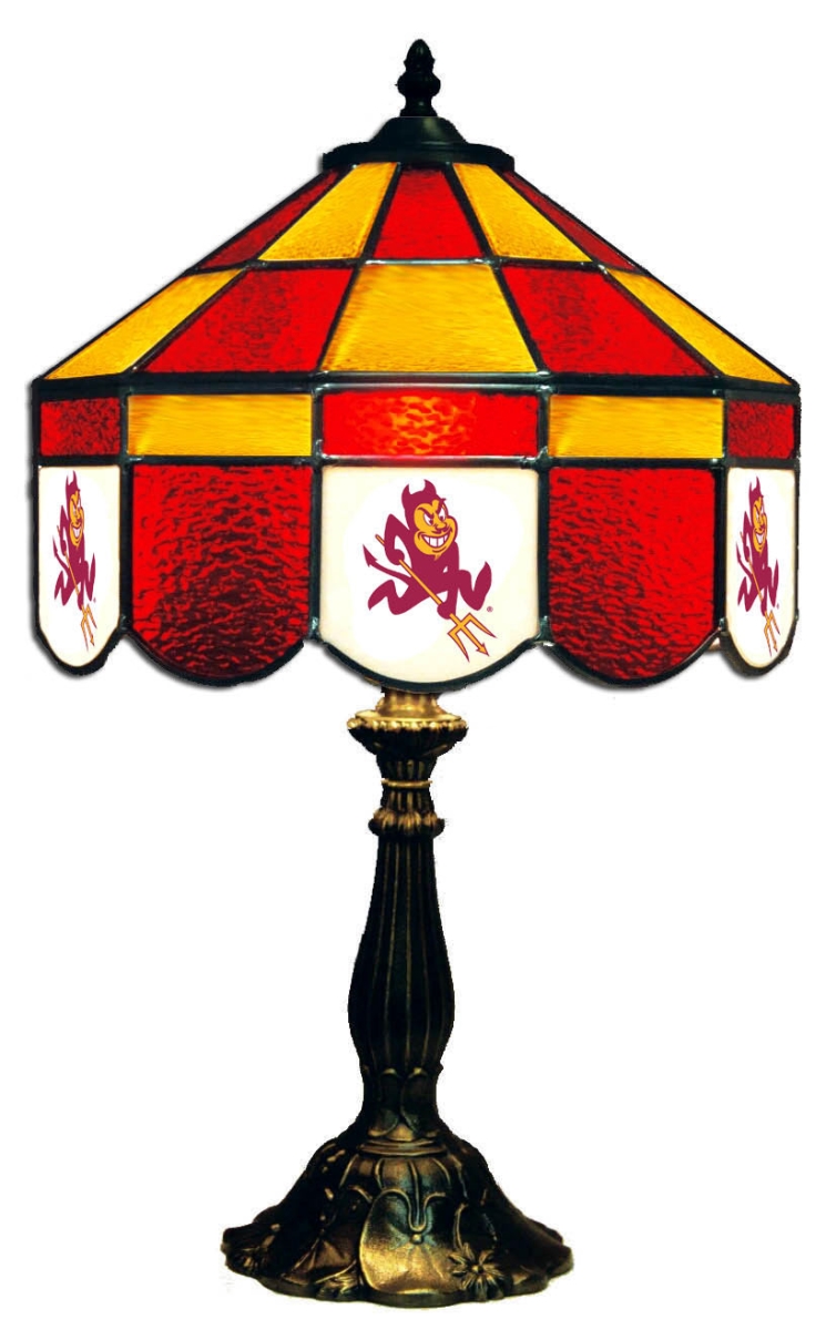 Wave 7 ASU-140EXTL1 Arizona State 14 in. Executive Table Lamp - Dark Red & Gold