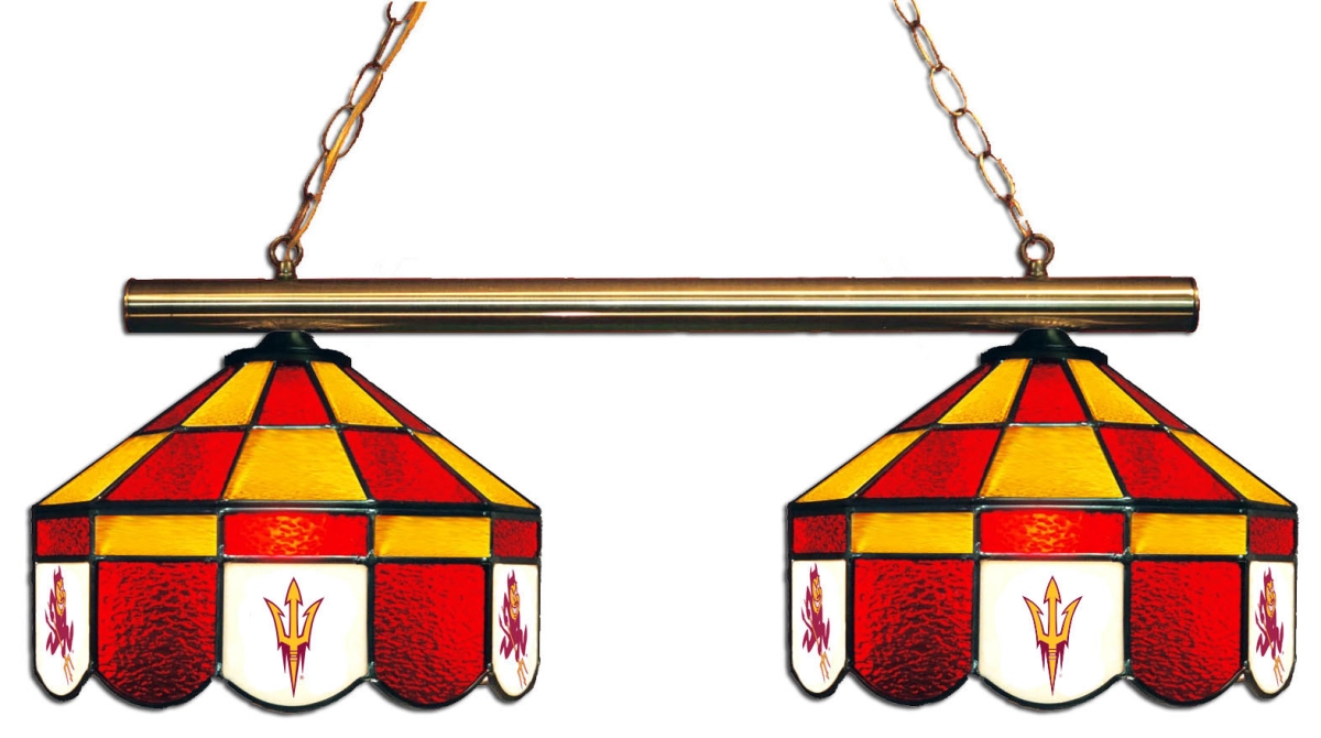 Wave 7 ASU-280EXGL Arizona State 2-Light Executive Game Table Light - Dark Red & Gold