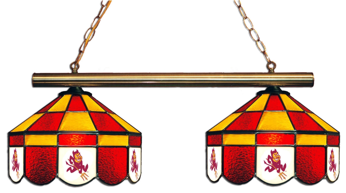 Wave 7 ASU-280EXGL1 Arizona State 2-Light Executive Game Table Light - Dark Red & Gold