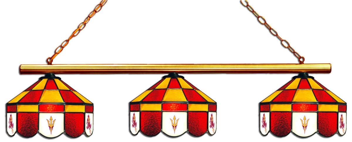 Wave 7 ASU-380EXGL Arizona State 3-Light Executive Game Table Light - Dark Red & Gold