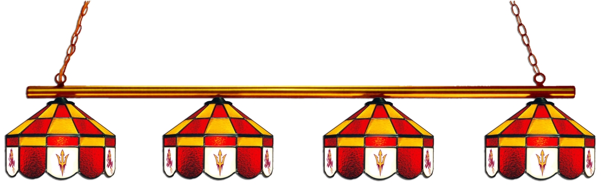 Wave 7 ASU-480EXGL Arizona State 4-Light Executive Game Table Light - Dark Red & Gold