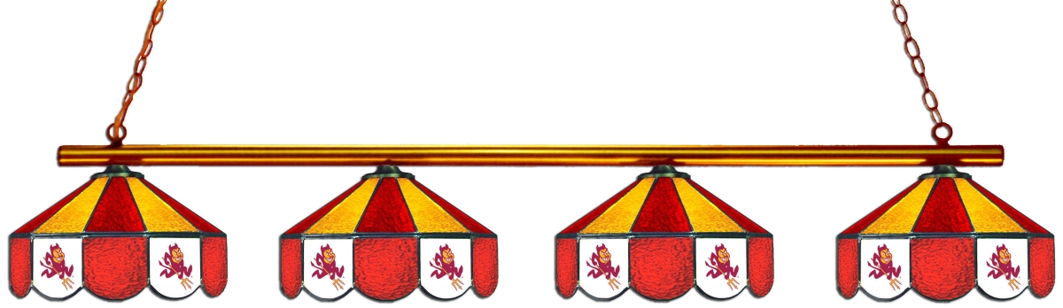 Wave 7 ASU-480GL1 Arizona State 4-Light Game Table Light - Dark Red & Gold