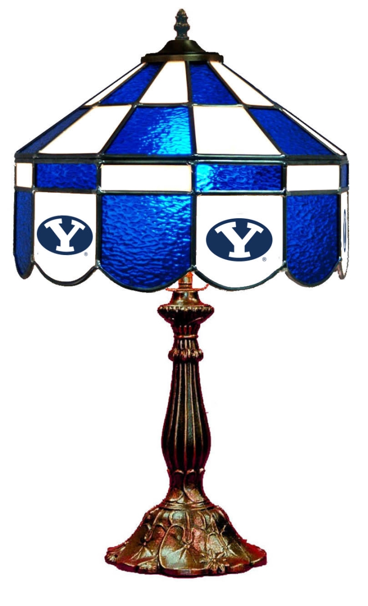 Wave 7 BYU-140EXTL Brigham Young 14 in. Executive Table Lamp - Blue & White