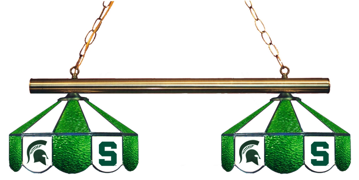 Wave 7 MSU-280GLN Michigan State 2-Light Game Table Light - Green & White