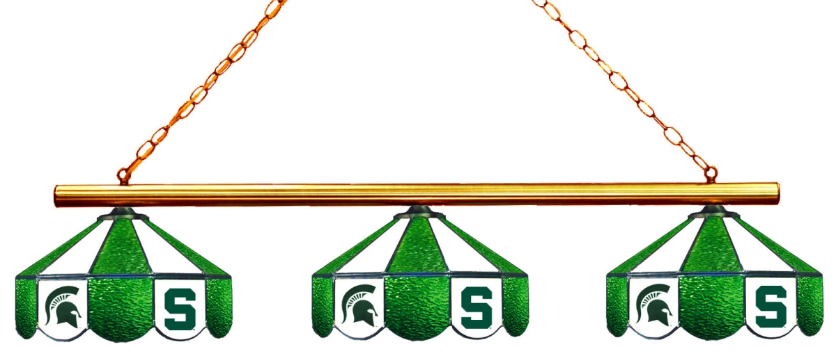 Wave 7 MSU-380GLN Michigan State 3-Light Game Table Light - Green & White