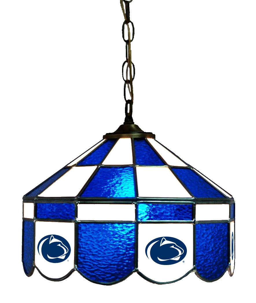 Wave 7 PSU-140EXSW Penn State 14 in. Executive Swag Hanging Lamp - Blue & White