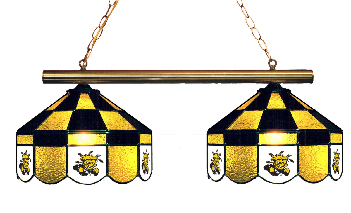 Wave 7 WST-280EXGL Wichita State 2-Light Executive Game Table Light - Gold & Black