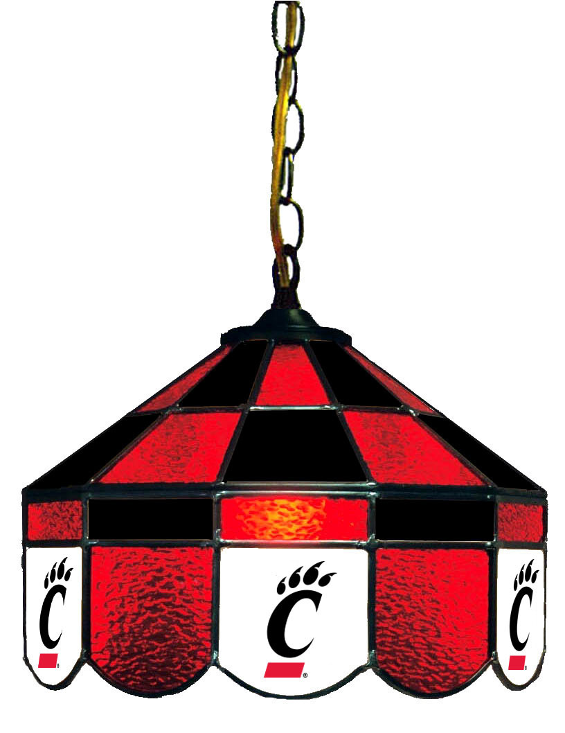 Wave 7 CIN-140EXSW Cincinnati 14 in. Executive Swag Hanging Lamp - Red & Black