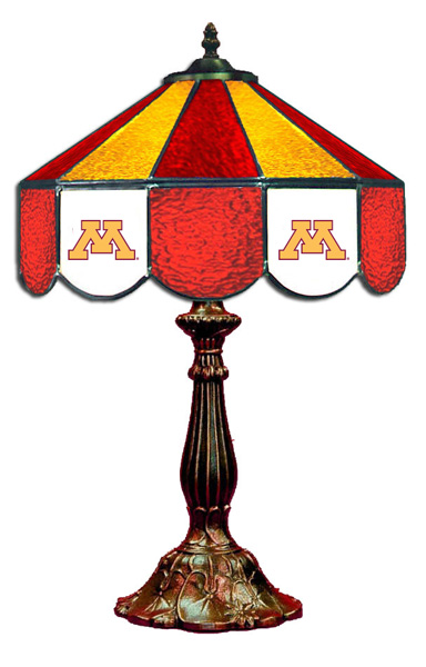 Wave 7 MIN-140TL Minnesota 14 in. Table Lamp - Maroon & Gold