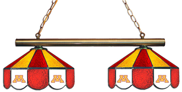 Wave 7 MIN-280GL Minnesota 2-Light Game Table Light - Maroon & Gold