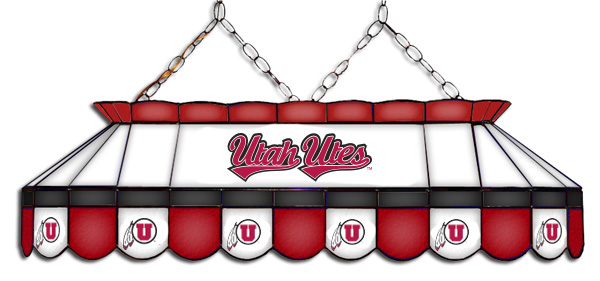 Wave 7 UTA-MVP1 Utah MVP 40 in. Pool Table Lamp - Red, Black & White