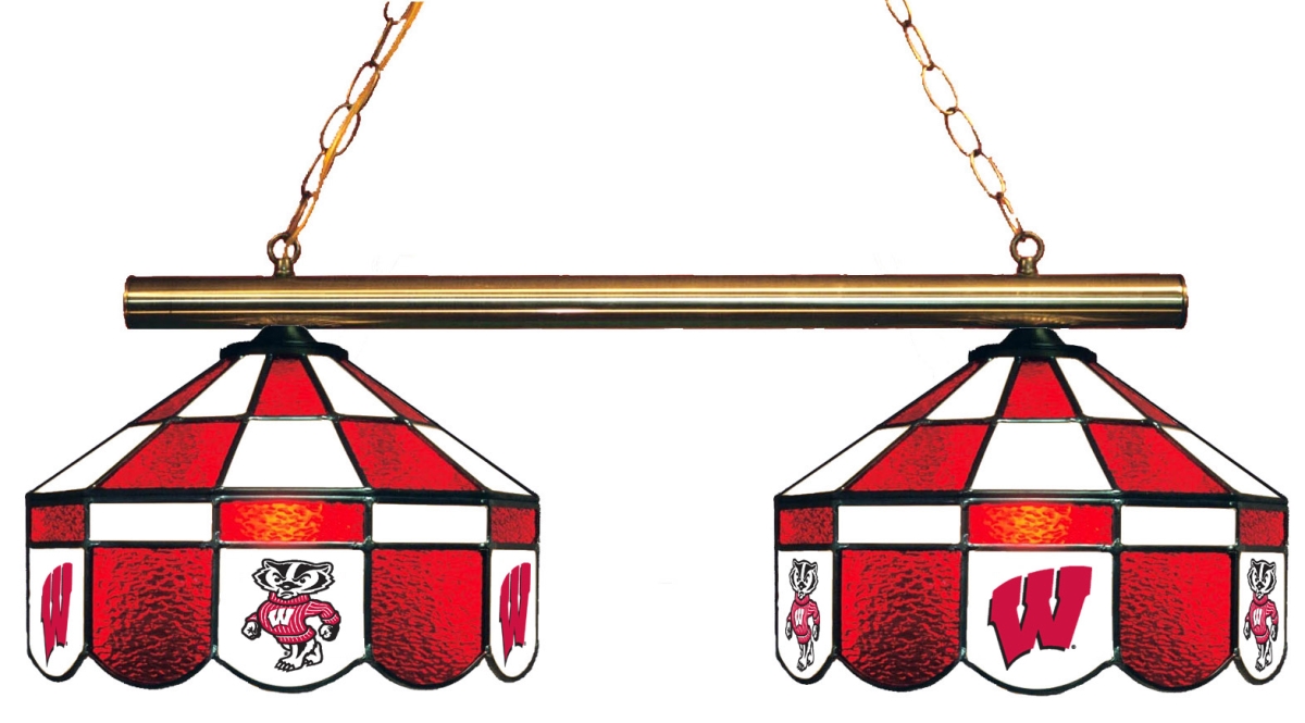 Wave 7 UWI-280EXGL Wisconsin 2-Light Executive Game Table Light - Red & White