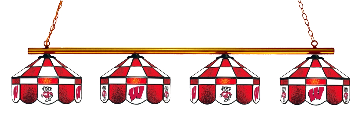 Wave 7 UWI-480EXGL Wisconsin 4-Light Executive Game Table Light - Red & White