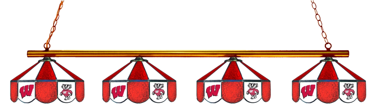 Wave 7 UWI-480GL Wisconsin 4-Light Game Table Light - Red & White
