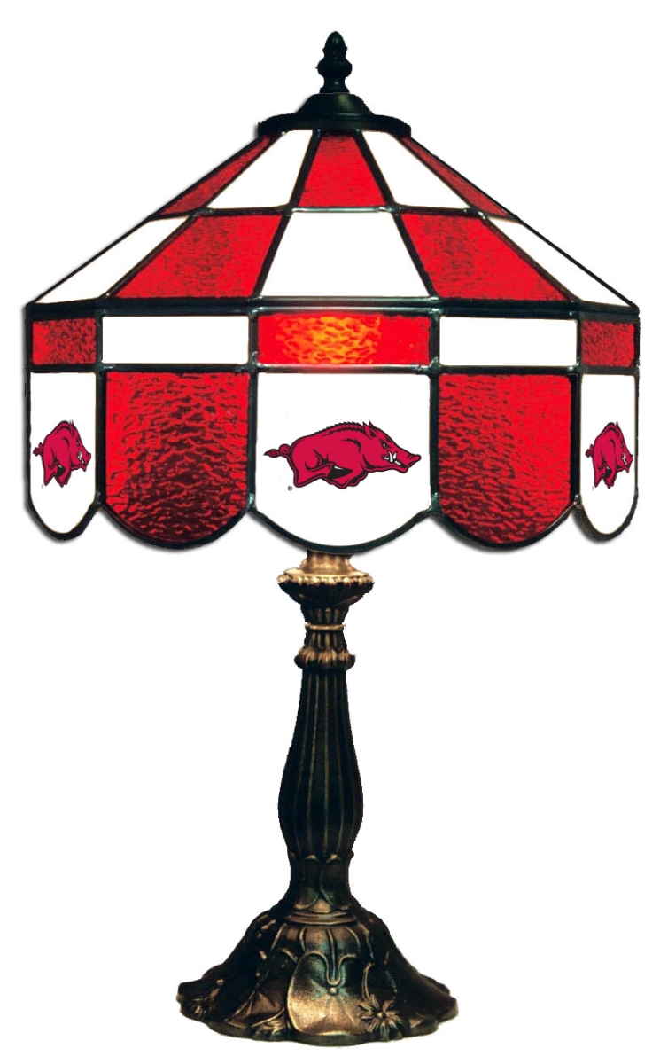 Wave 7 ARK-140EXTLN Arkansas 14 in. Executive Table Lamp - Red & White