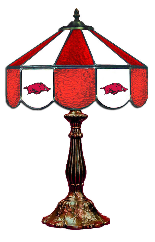 Wave 7 ARK-140TLN Arkansas 14 in. Table Lamp - Red & White