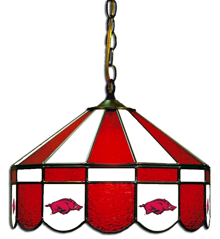 Wave 7 ARK-160SWN Arkansas 16 in. Swag Hanging Lamp - Red & White