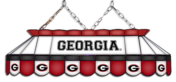 Wave 7 UGA-MVP1 Georgia MVP 40 in. Pool Table Lamp - Red, Black & White