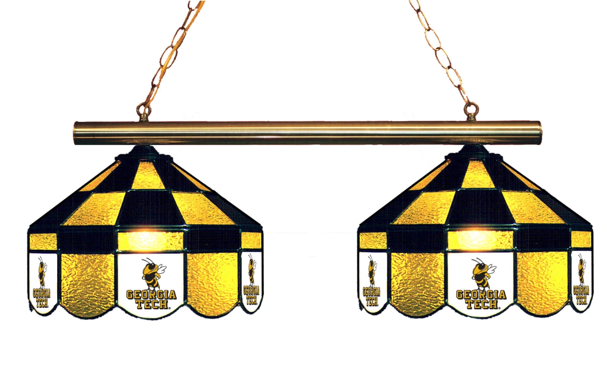 Wave 7 GAT-280EXGL Georgia Tech 2-Light Executive Game Table Light - Gold & Black