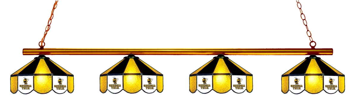 Wave 7 GAT-480GL Georgia Tech 4-Light Game Table Light - Gold & Black