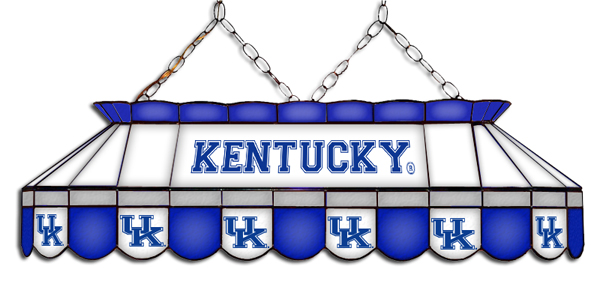 Wave 7 UKY-MVP1 Kentucky MVP 40 in. Pool Table Lamp - Blue, Gray & White