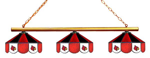 Wave 7 LOU-380GLN Louisville 3-Light Game Table Light - Red & Black