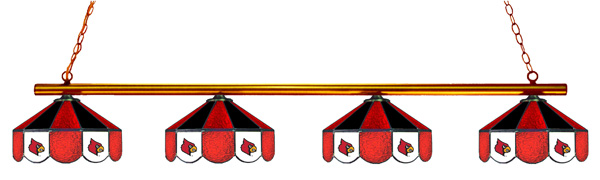 Wave 7 LOU-480GLN Louisville 4-Light Game Table Light - Red & Black