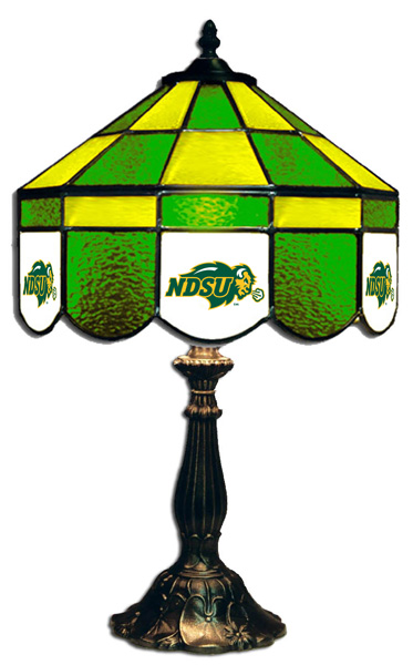 Wave 7 NDS-140EXTL North Dakota State 14 in. Executive Table Lamp - Green & White