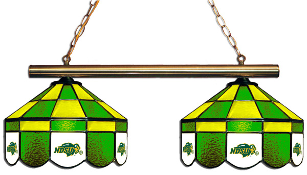 Wave 7 NDS-280EXGL North Dakota State 2-Light Executive Game Table Light - Green & Gold