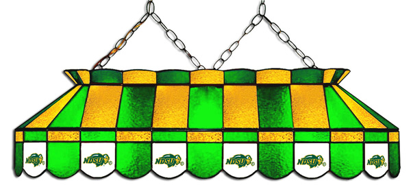 Wave 7 NDS-4112PT North Dakota State 40 in. Full-Size Pool Table Lamp - Green & Gold