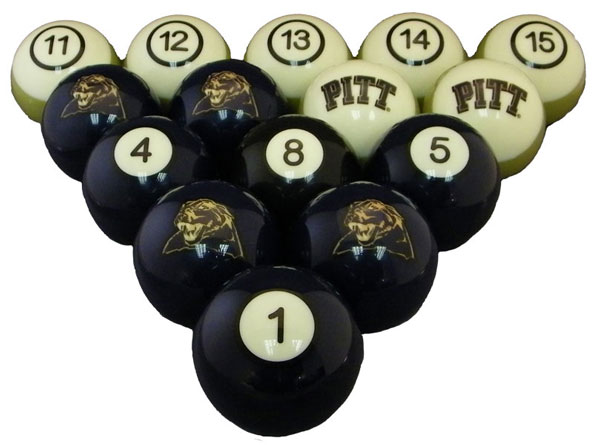 Picture of Wave7 PITBBS100N University Of Pittsburgh Billiard Numbered Ball Set