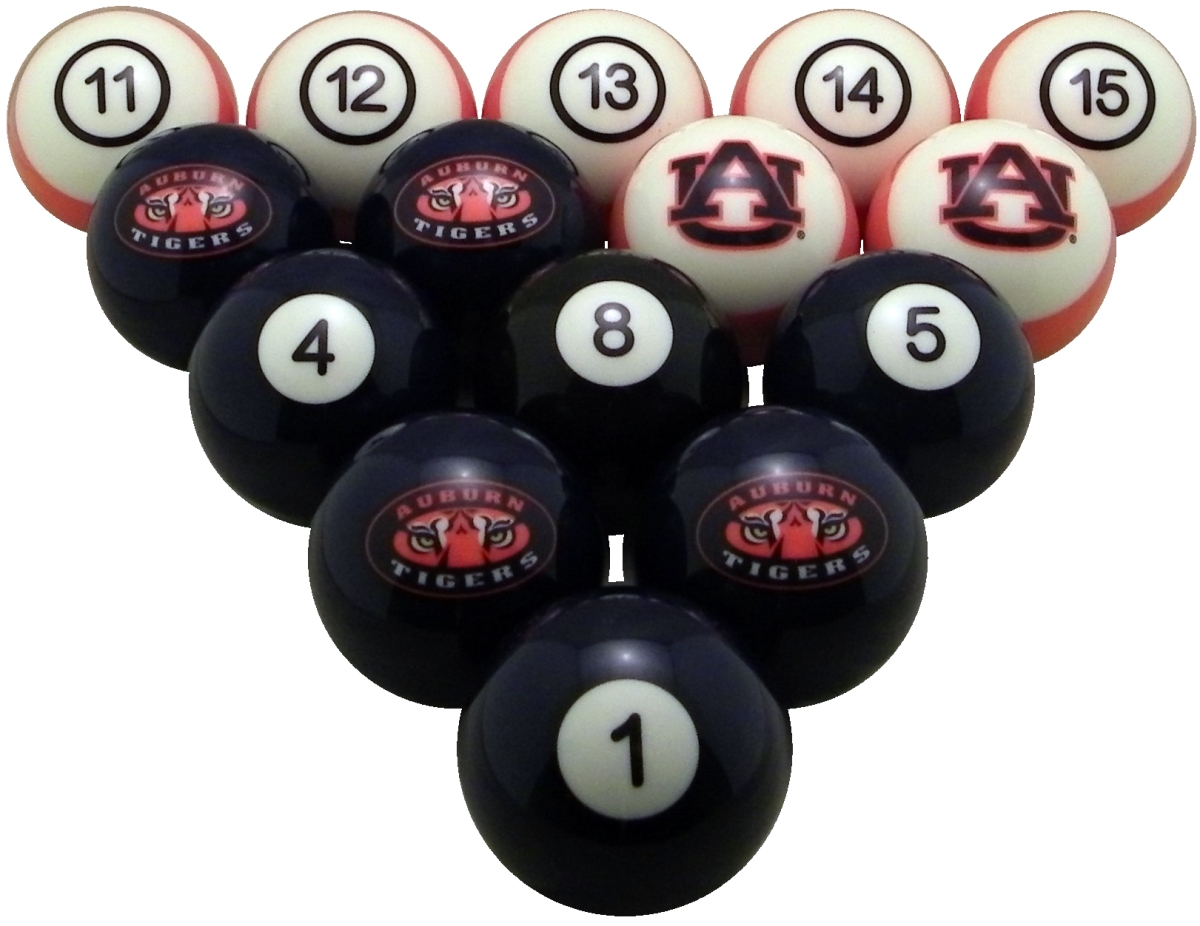 Picture of Wave7 AUBBBS200N Auburn University Billiard Numbered Ball Set