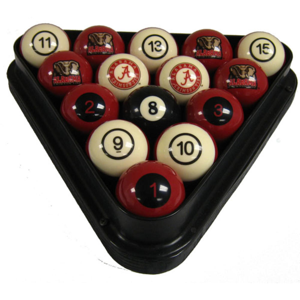 Picture of Wave7 ALABBS100N University of Alabama Crimson Tide Billiard Numbered Ball Set