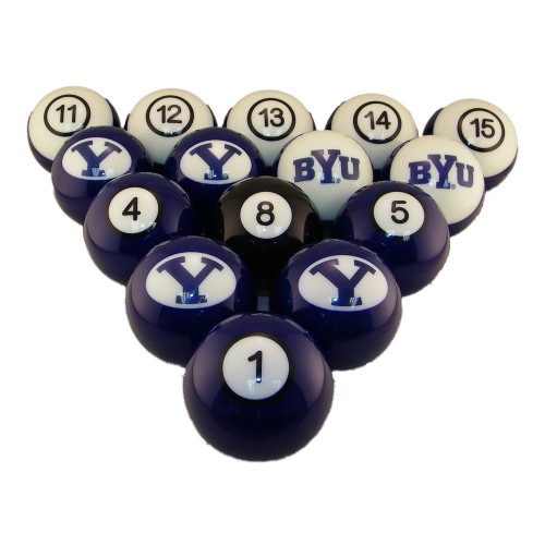 Picture of Wave7 BYUBBS100N Brigham Young University Billiard Ball Set - Numbered