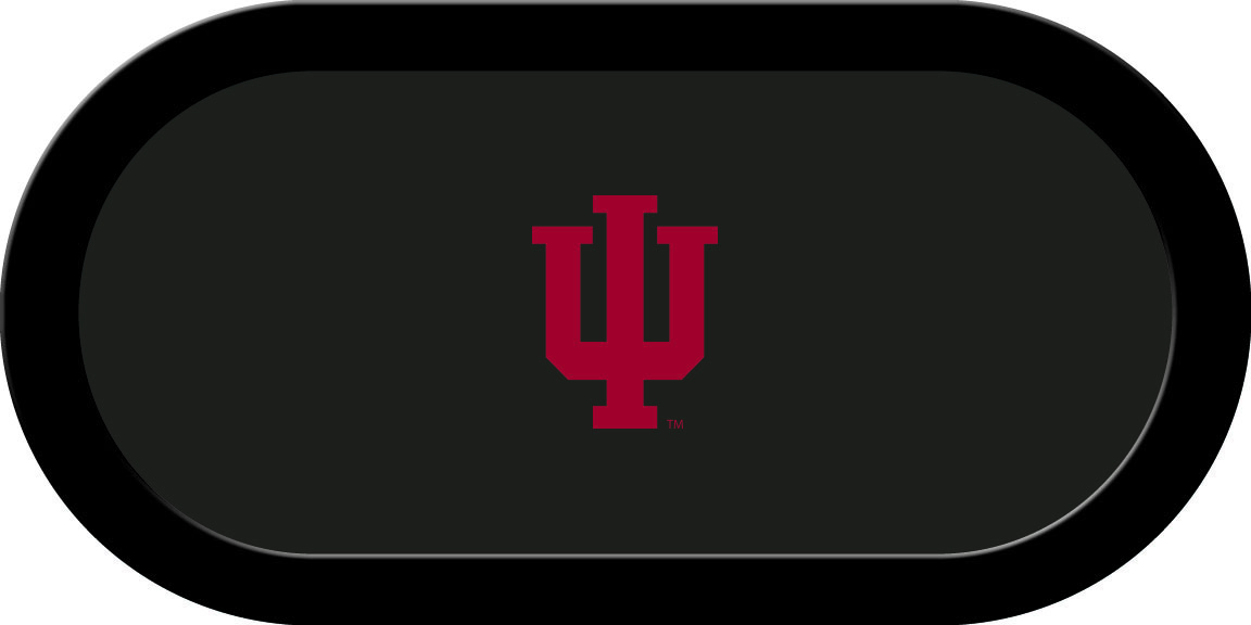 INDGTF114TH Indiana Texas Holdem Game Table Cloth with IU on Black Logo