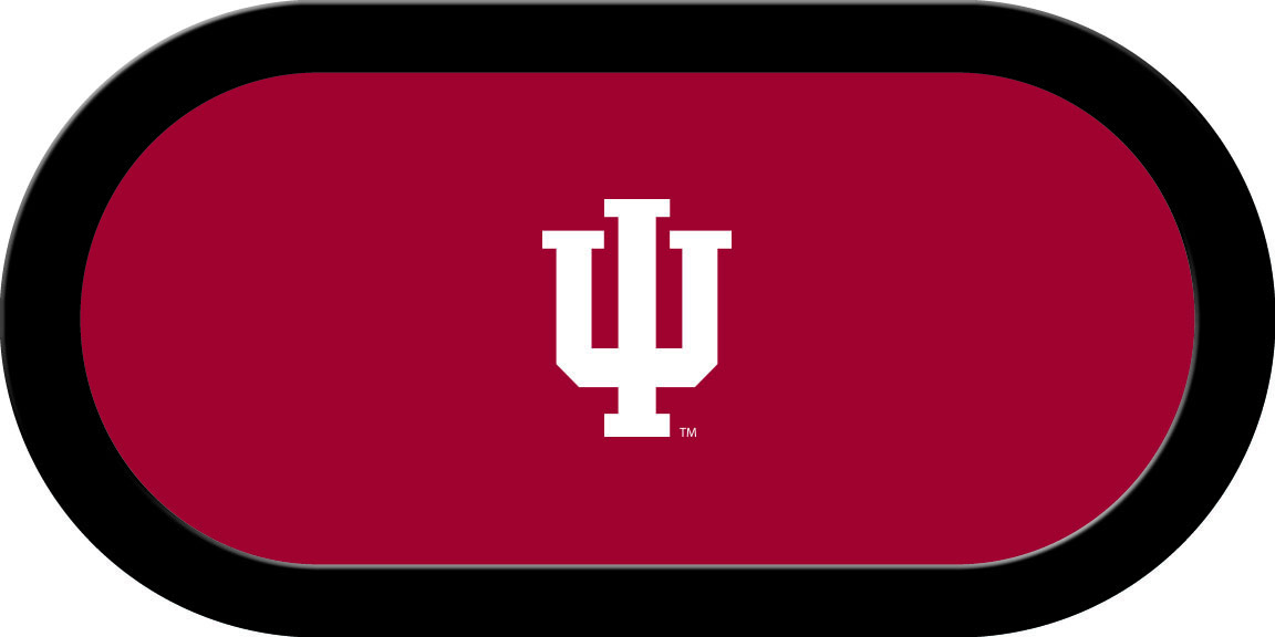 INDGTF131TH Indiana Texas Holdem Game Table Cloth with IU on Crimson Logo