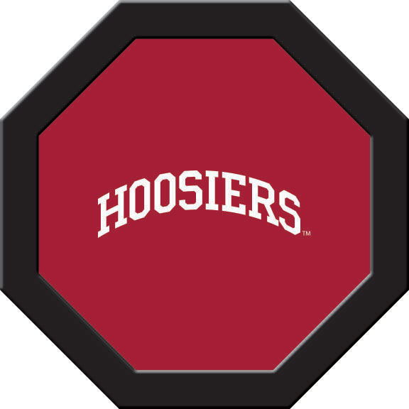 INDGTF231R Indiana Round Game Table Cloth, Crimson