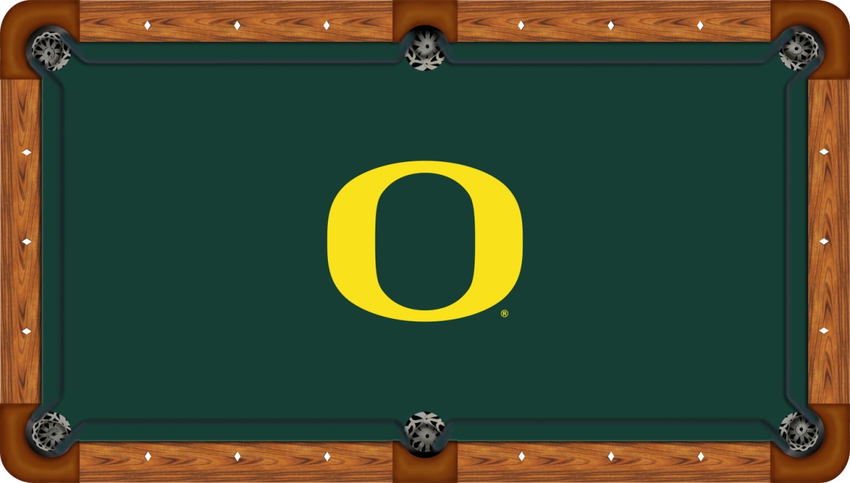 OREBTF121-8R Oregon 8 ft. Recreational Billiard Table Felt with Block O Logo, Green