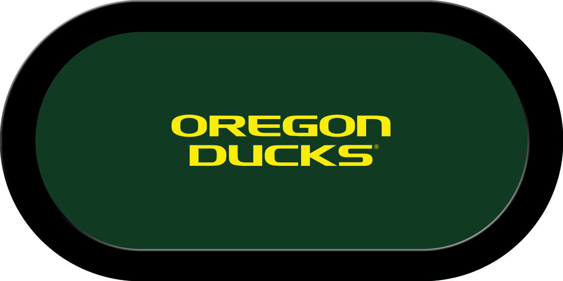 OREGTF321TH Oregon Texas Holdem Game Table Cloth with Oregon Ducks Logo, Green