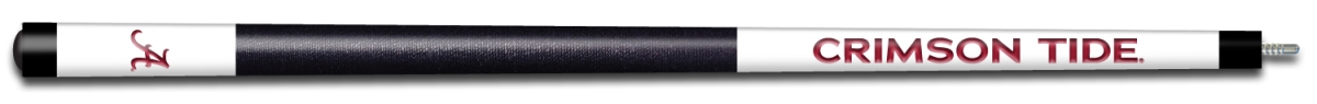 ALABCE101 Alabama Tide Engraved Billiard Pool Cue, White & Crimson
