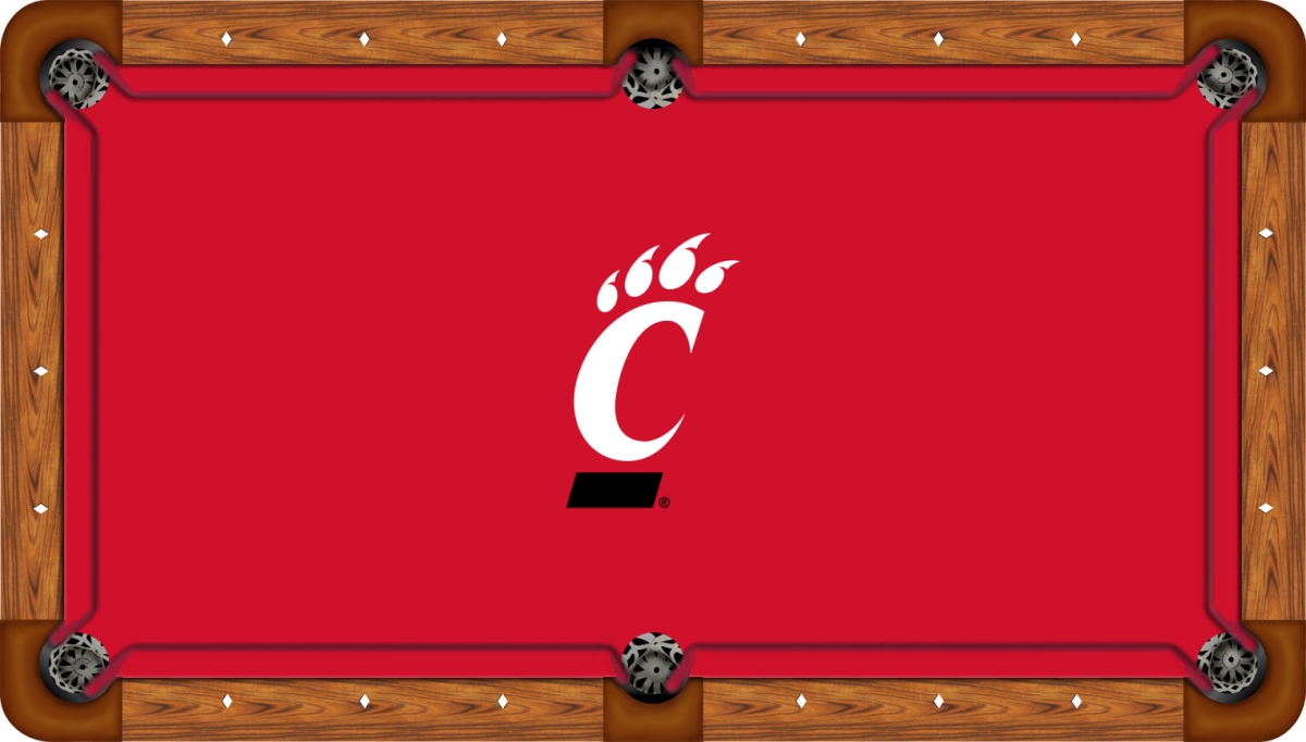 CINBTF131-8R Cincinnati 8 ft. Recreational Billiard Table Felt with Block C on Red Logo