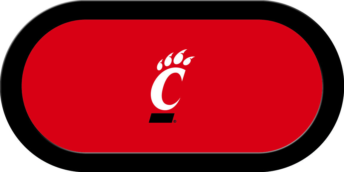CINGTF131TH Cincinnati Texas Holdem Game Table Cloth with Block C on Red Logo