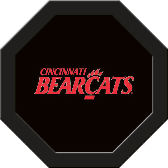 CINGTF314R Cincinnati Round Game Table Cloth, Black