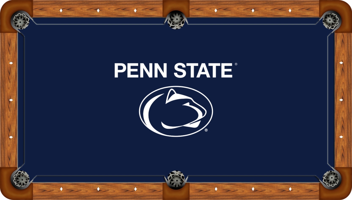 PSUBTF301-8R Penn State 8 ft. Recreational Billiard Table Felt with Paw Logo, Navy