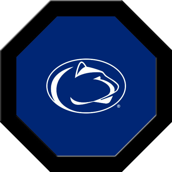 PSUGTF101R Penn State Round Game Table Cloth with Nittany Lion Logo, Navy Blue
