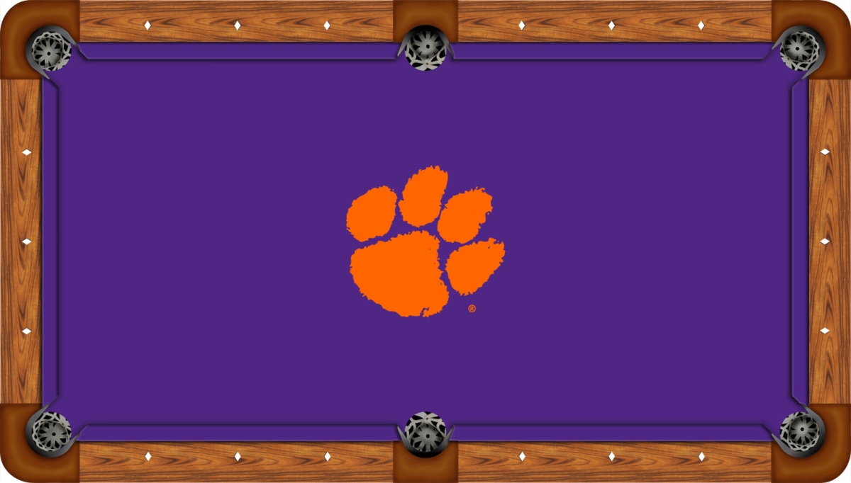 CLMBTF112-8R Clemson 8 ft. Recreational Billiard Table Felt, Purple