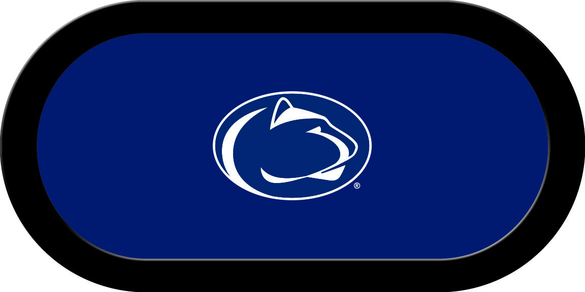 PSUGTF101TH Penn State Texas Holdem Game Table Cloth with Nittany Lion Logo, Navy Blue
