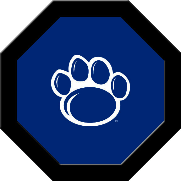 PSUGTF301R Penn State Round Game Table Cloth with Paw Logo, Navy Blue