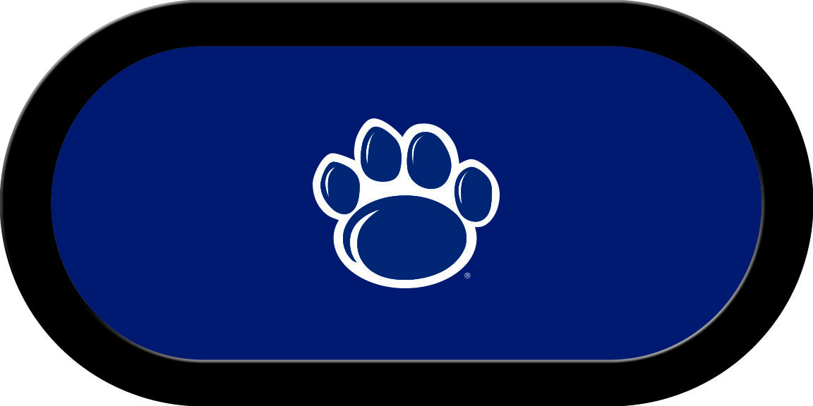 PSUGTF301TH Penn State Texas Holdem Game Table Cloth with Paw Logo, Navy Blue
